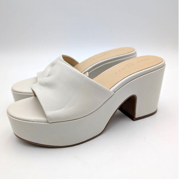 Marc Fisher LTD Shoes - Marc Fisher LTD Forina Slide Heel Sandal Women's Chic Cream Size US8.5M EU39